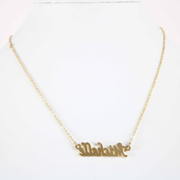 MICHELLE NEW Goldtone Rhinestone Accent 14.5" w 4.5" Multi Ring Ext Necklace
