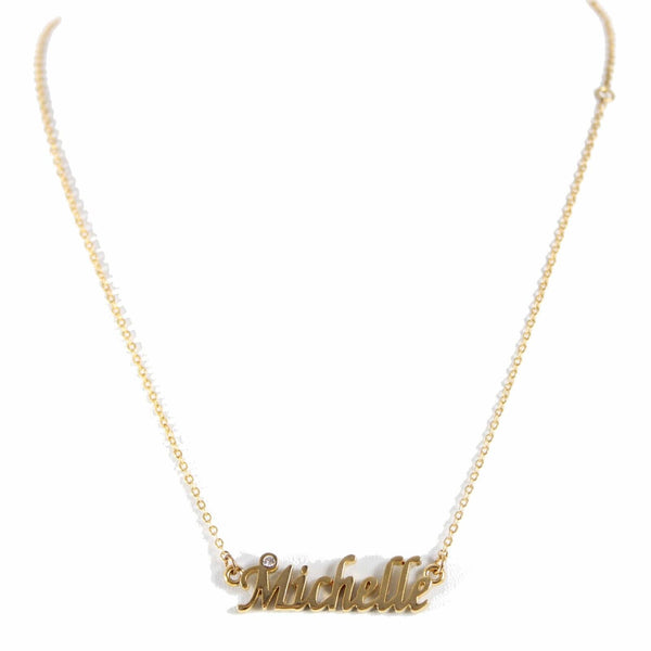 MICHELLE NEW Goldtone Rhinestone Accent 14.5" w 4.5" Multi Ring Ext Necklace
