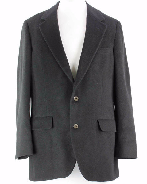 Club Room Black Pure Cashmere Two Button Men's Blazer Jacket