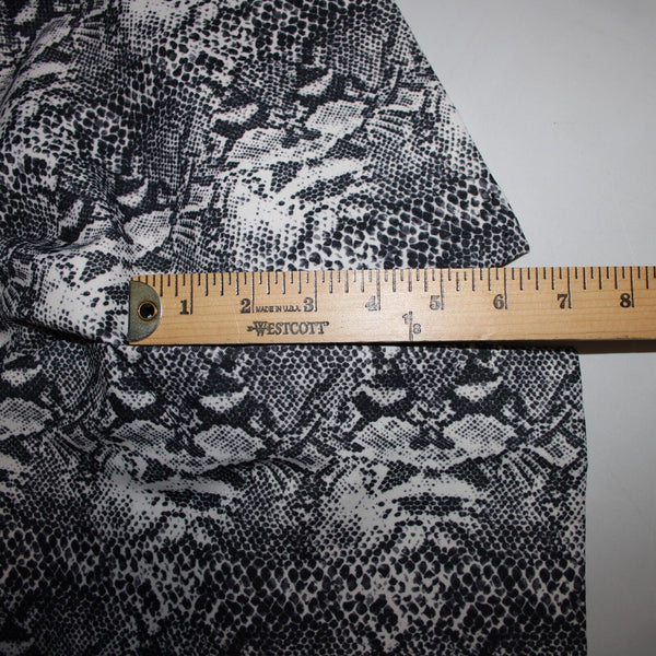 Katherine Barclay Sz 10 Black White Reptile Print Lined Poly Cotton Pencil Skirt