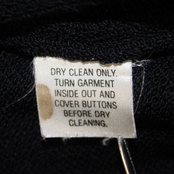 St John Basics Wrap Sz S Black Gold Logo Pockets Santana Knit Wrap Sweater