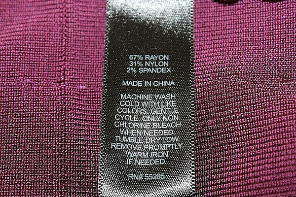 Express Sz M Burgundy Purple Color Block Bodycon Rayon Nylon Spandex Dress