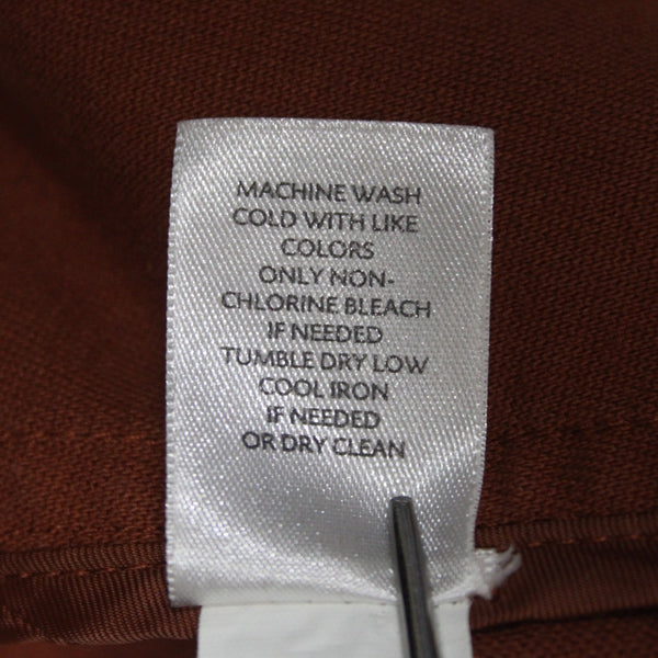 J Jill Jacket Sz 2P Orange Rust Collared Faux Pockets Buttons 100% Cotton Poly