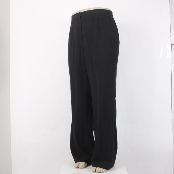 Dana Buchman Pant NEW $290 Camille Sz 18 x 31 Black Pleated 100% Wool Pant