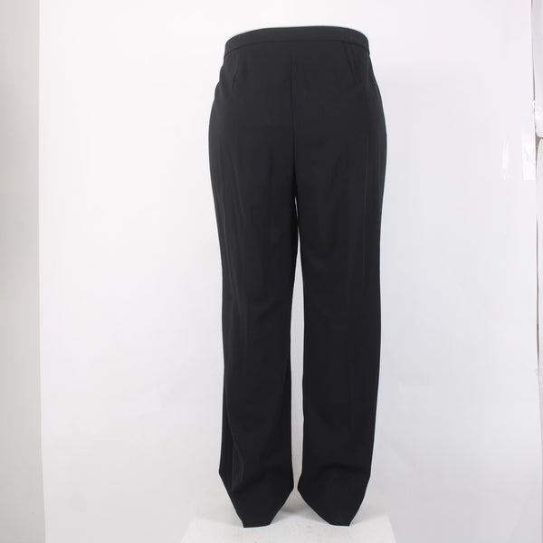Dana Buchman Pant NEW $290 Camille Sz 18 x 31 Black Pleated 100% Wool Pant