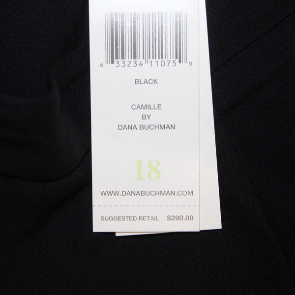 Dana Buchman Pant NEW $290 Camille Sz 18 x 31 Black Pleated 100% Wool Pant
