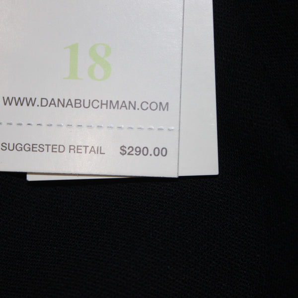 Dana Buchman Pant NEW $290 Camille Sz 18 x 31 Black Pleated 100% Wool Pant