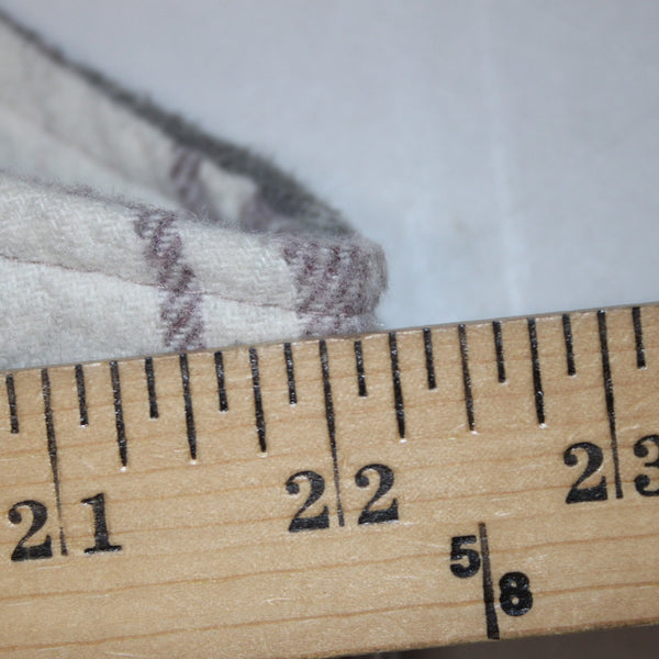 Thread Supply Vest Sz L Gray White Purple Plaid Fleece Lined 100% Polyester Vest