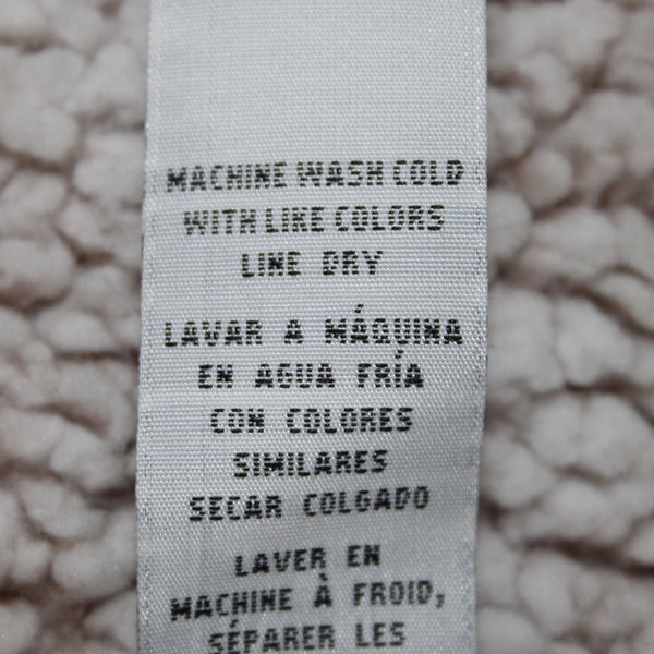 Thread Supply Vest Sz L Gray White Purple Plaid Fleece Lined 100% Polyester Vest