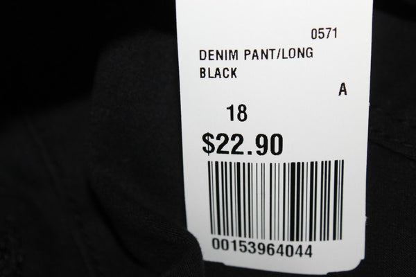 Forever 21 NEW $23 Sz 18 x 30 Black Silver Zips Rip Knee Cotton Blend Pant