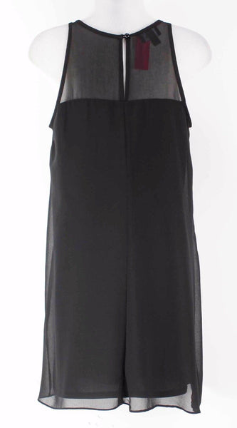 By and by NWT $52 Sz L Black Sleeveless Solid Sheer Removable Chain Dress