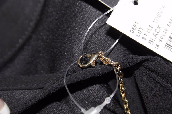 By and by NWT $52 Sz L Black Sleeveless Solid Sheer Removable Chain Dress