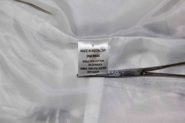 NYP Sz 8 Brown White Cotton Blend Short Sleeve Animal Print Lined Blazer