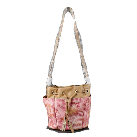 Snob Essentials NEW $98 10 x 13 x 7 Pink Multi Polyurethene Crossbody Bucket Bag