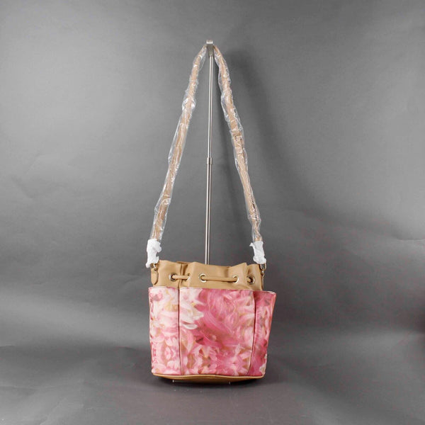 Snob Essentials NEW $98 10 x 13 x 7 Pink Multi Polyurethene Crossbody Bucket Bag