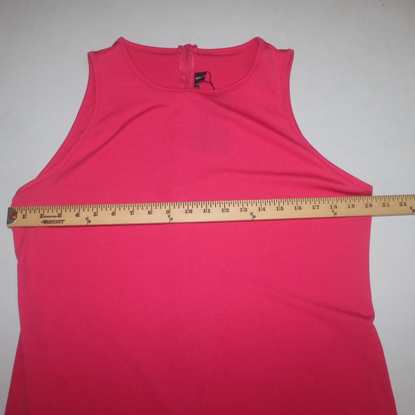 X Plus Dress NEW Sz XL Pink Sleeveless Feathered Bottom Cotton Polyester Dress