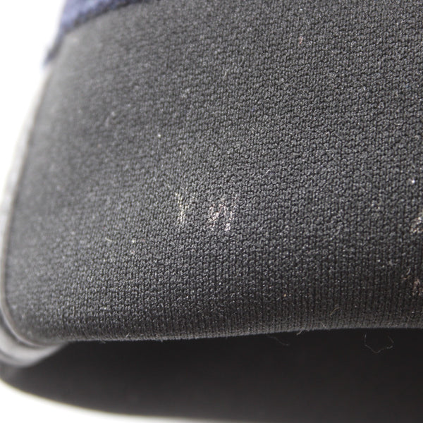 Stuart Weitzman Boots 45432 Sz 9.5 M Navy Blue Pointed Toe Fabric 6" Calf Boots