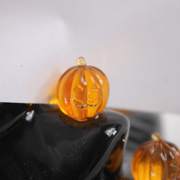 Mr Halloween Ceramic Tree Black Orange Pumpkin 12" Does Not Light Up AS IS