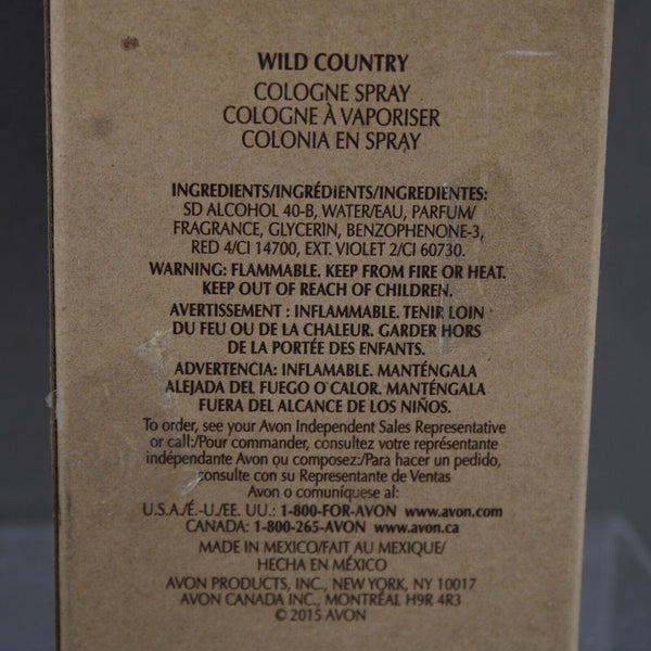 Avon NEW Wild Country 88ml 3 fl oz Cologne Spray