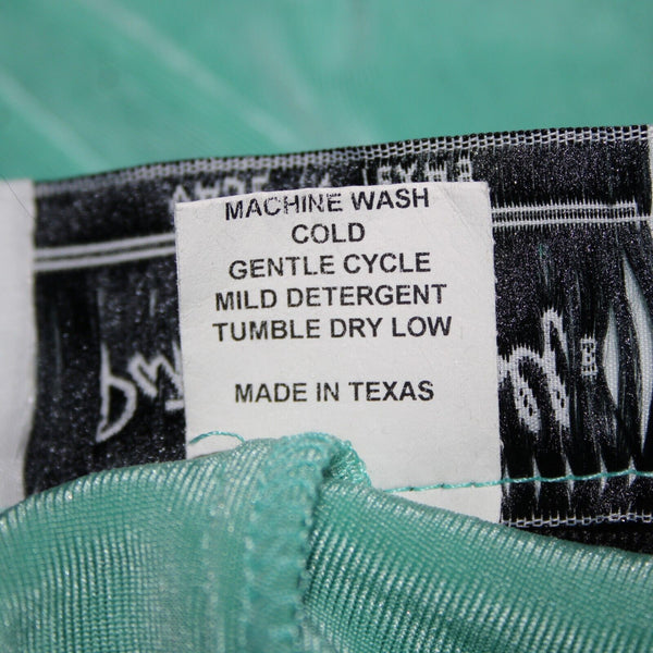 Patricia Wolf Sz XS Aqua Green Elastic Waist Ribbed Polyester Lycra Travel Skirt