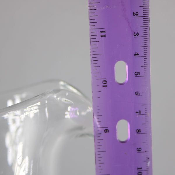 Block Pitcher Clear Cut Engraved Crystal 10" Pitcher