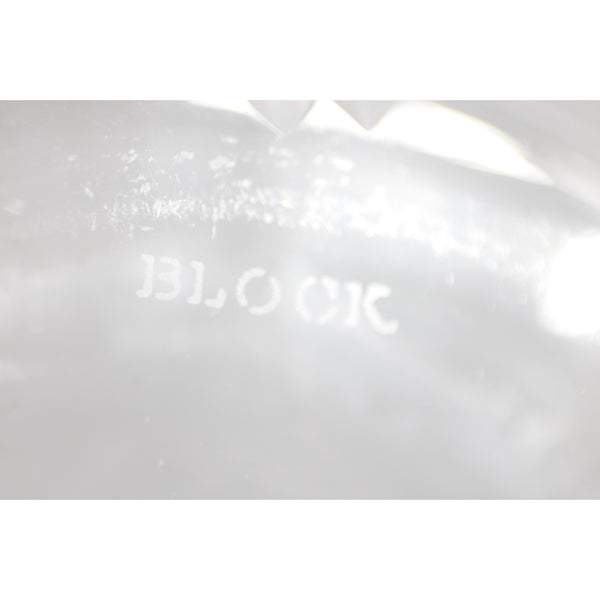 Block Pitcher Clear Cut Engraved Crystal 10" Pitcher