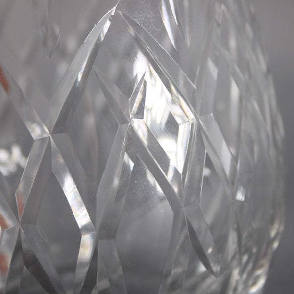 Block Pitcher Clear Cut Engraved Crystal 10" Pitcher