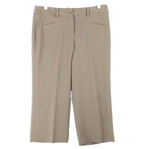 Sandro Sz 8 x 20" Tan Polyester Blend Crop Capri Dress Pant