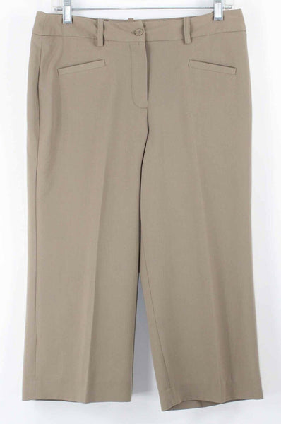 Sandro Sz 8 x 20" Tan Polyester Blend Crop Capri Dress Pant