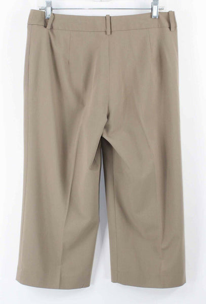 Sandro Sz 8 x 20" Tan Polyester Blend Crop Capri Dress Pant