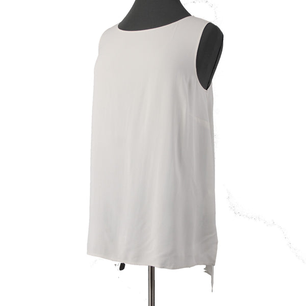Eileen Fisher Top NEW $238 Bateau Nk Sz 2x Bone White Crepe 100% Silk Top
