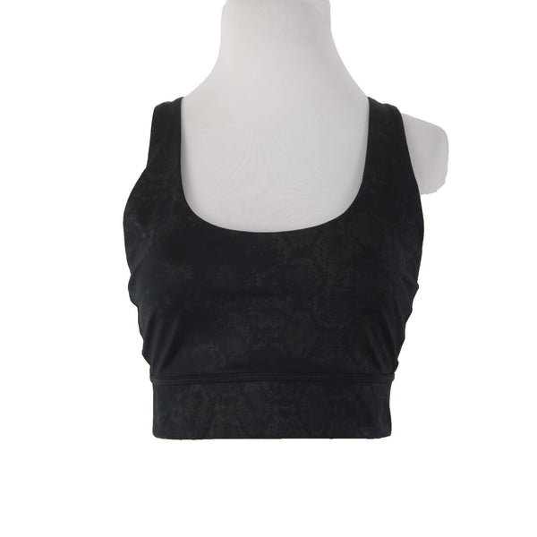 Joy Lab Sports Bra Sz L Black Gray Elastic Racer Back Sports Bra