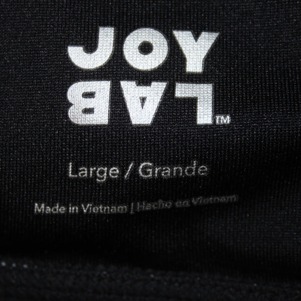Joy Lab Sports Bra Sz L Black Gray Elastic Racer Back Sports Bra