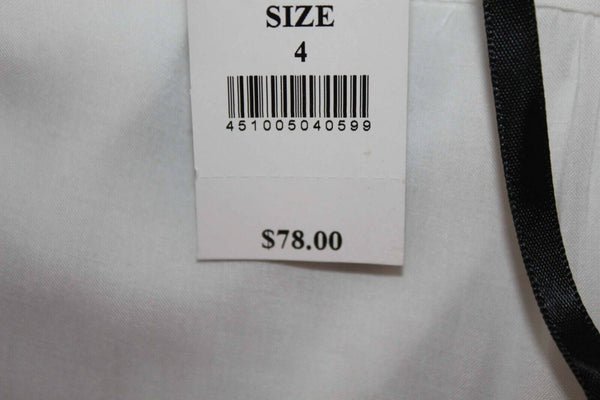 WHBM NEW $78 Sz 4 White Artist Draped Front Hi Lo Epaulets 100% Viscose Top