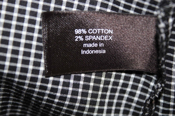 Lane Bryant Sz 16 Black White Check Hidden Button Up Cuffs Cotton Blend Top