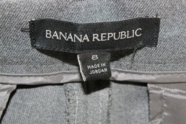 Banana Republic Sz 8 X 29 Gray Clasp Closure Polyester Blend Pant