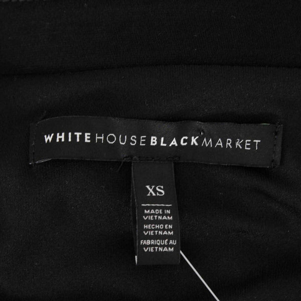 White House Black NEW Sz XS Black White Multi Print Poly Blend Tunic Dress