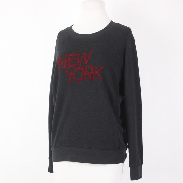 David Lerner Sweater Sz S S Studio Sz S Black Red New York Cotton Rayon Sweater