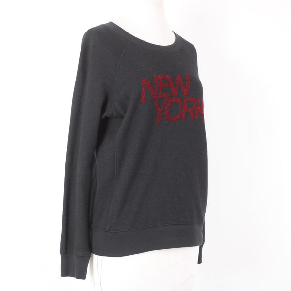 David Lerner Sweater Sz S S Studio Sz S Black Red New York Cotton Rayon Sweater