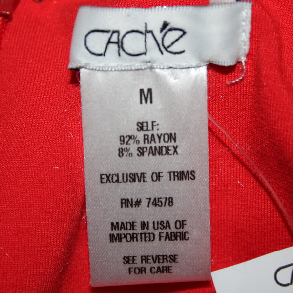Cache NEW $138 Sz M Coral Pink Goldtone Hardware Belted Rayon Spandex Romper
