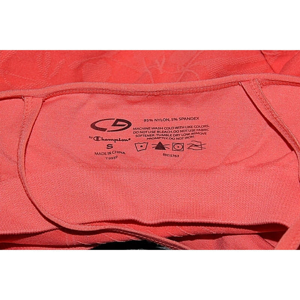 Champion Sz S Peach Nylon Spandex Criss Cross Back Active Wear Top