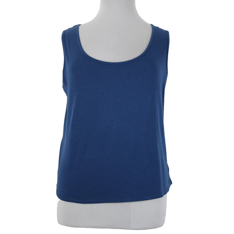 Magaschoni Collection NEW $95 Sz 2X City Blue Cotton Spandex Tank Top