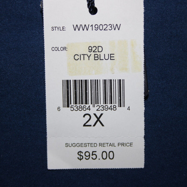 Magaschoni Collection NEW $95 Sz 2X City Blue Cotton Spandex Tank Top