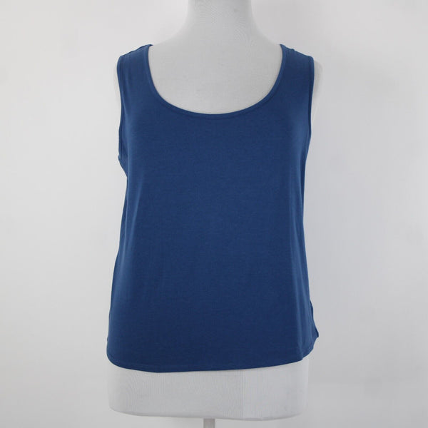 Magaschoni Collection NEW $95 Sz 2X City Blue Cotton Spandex Tank Top