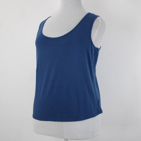 Magaschoni Collection NEW $95 Sz 2X City Blue Cotton Spandex Tank Top