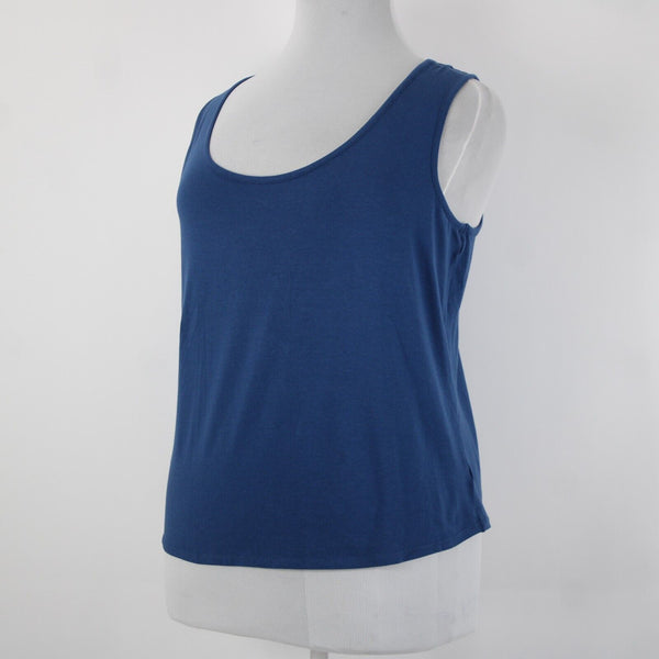 Magaschoni Collection NEW $95 Sz 2X City Blue Cotton Spandex Tank Top