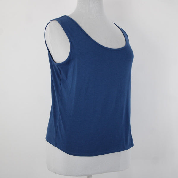 Magaschoni Collection NEW $95 Sz 2X City Blue Cotton Spandex Tank Top