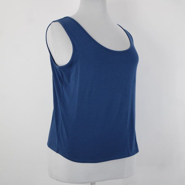Magaschoni Collection NEW $95 Sz 2X City Blue Cotton Spandex Tank Top