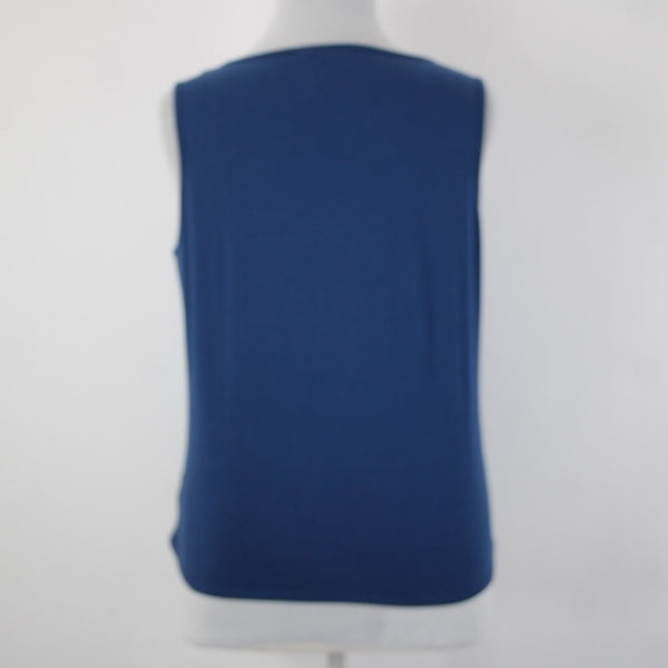 Magaschoni Collection NEW $95 Sz 2X City Blue Cotton Spandex Tank Top