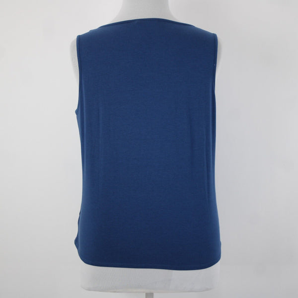 Magaschoni Collection NEW $95 Sz 2X City Blue Cotton Spandex Tank Top
